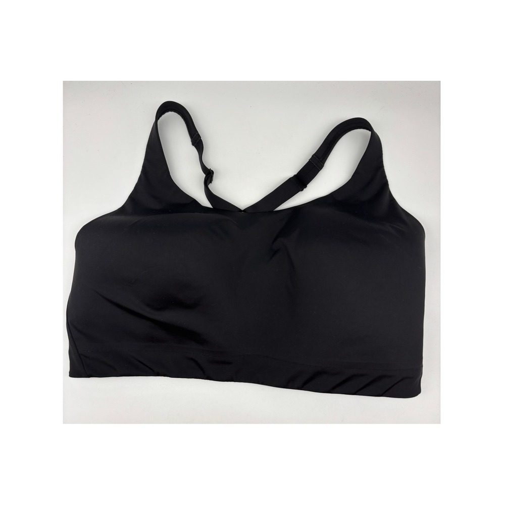 Athleta High Impact Sports Bra Womens 40DD Black Molded Cup Adjustable Racerback